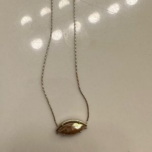 Tan/brown and gold Kendra Scott long adjustable necklace